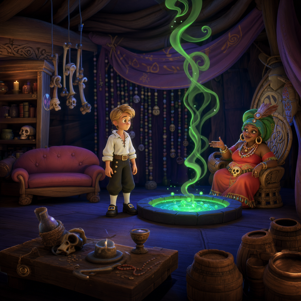 Monkey Island voodoo magic priestess